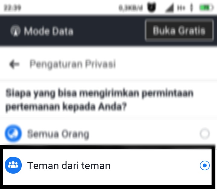 cara agar fb tidak bisa di add oleh siapapun