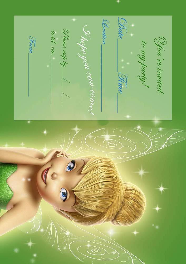 Free Printable Tinkerbell Birthday Party Invitations