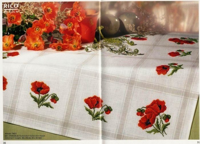 Crochet Knitting Handicraft embroider a tablecloth