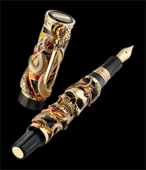 Sheaffer 3 Friends of Winter Fountain Pen in Gloss Black Pine Design 
