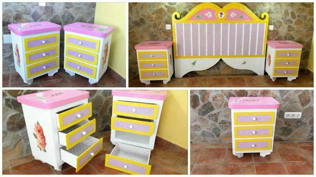 muebles hechos con carton reciclado