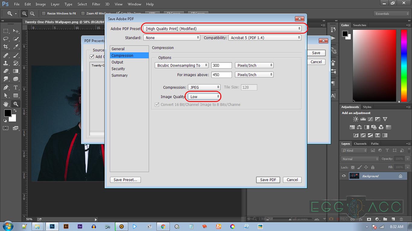 Cara merubah gambar ke PDF di EggAcc