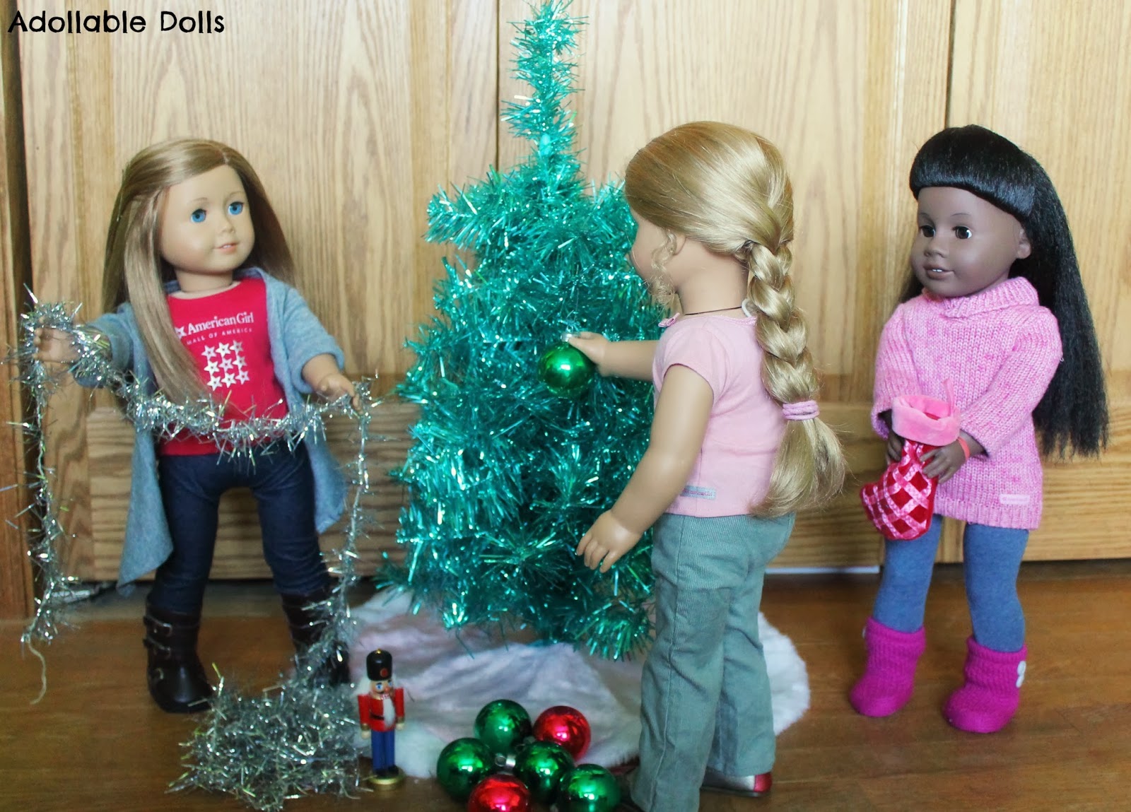 Adollable Dolls Setting Up the Christmas Tree