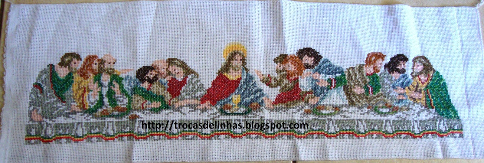 Trocas de Linhas: SANTA CEIA EM PONTO CRUZ!