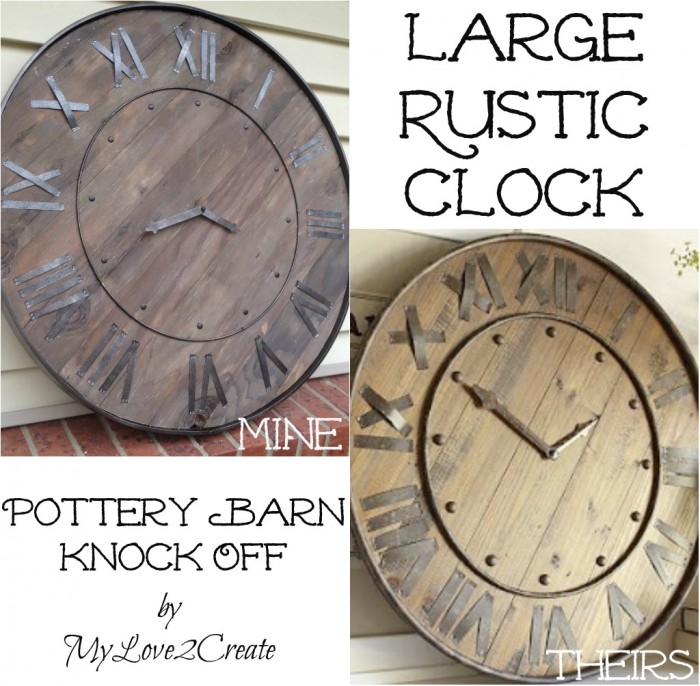 Build this amazing Pottery Barn Knock off Clock for your home!!  Great DIY Tutorial you don't want to miss!