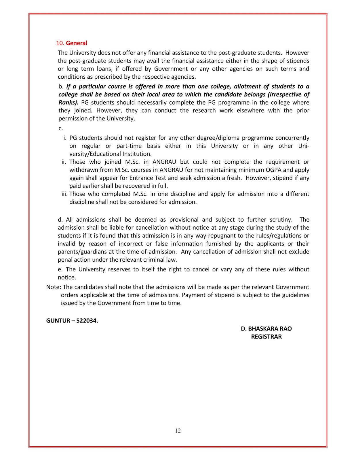 ANGRAU PG PhD Admission 2019 Notification Released,Online Application Form ANGRAU PG PhD Admission 2019 Notification Released,Online Application Form