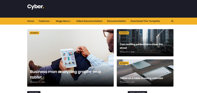 Cyber News Responsive Blogger Templates Cyber News Responsive Blogger Templates