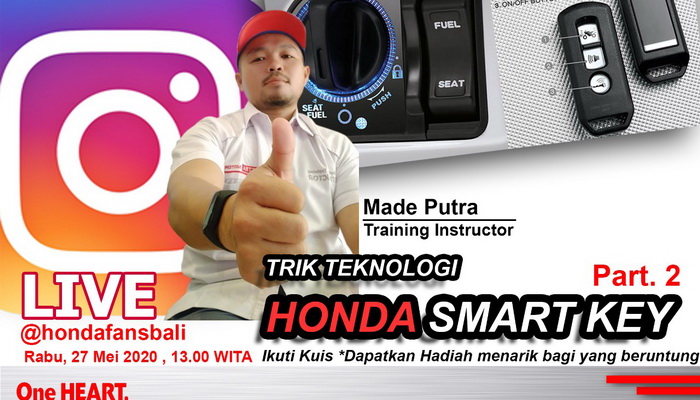 Akun IG Honda Fans Bali Berbagi Tips dan Trik Teknologi Honda Smart Key