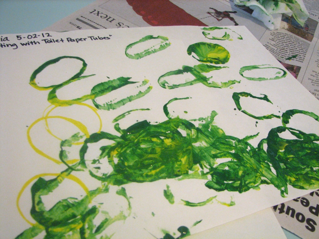 Mary Ann's House Painting With Toilet Paper Tubes