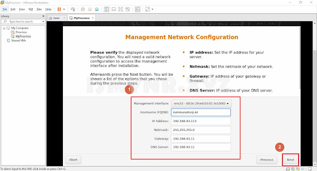 proses instalasi proxmox