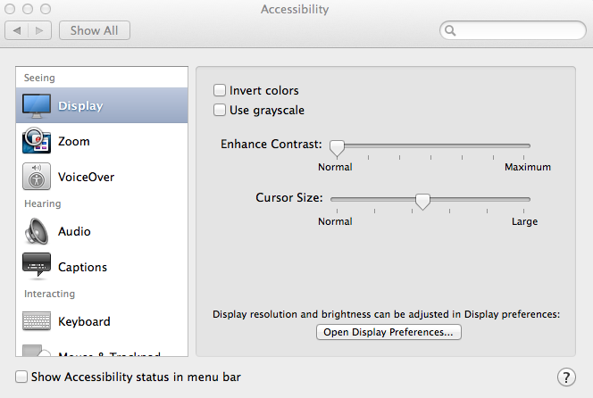 oneday: How to Change a Mouse Pointer Size in Mac Os X