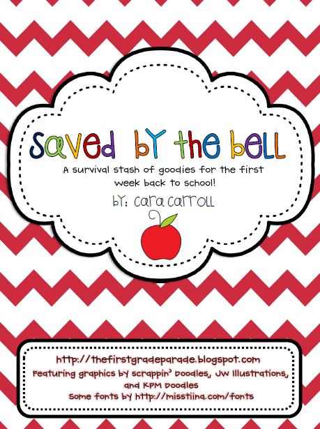 http://www.teacherspayteachers.com/Product/Saved-By-The-Bell-First-Week-Survival-Stash-of-Goodies-282595