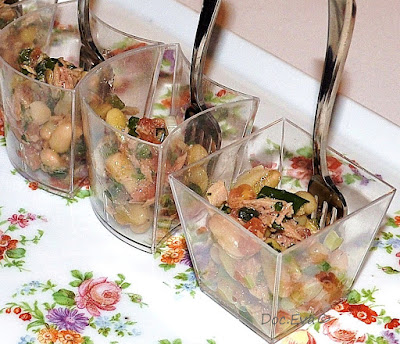 Verrine mit Flageolet Bohnen Salat Flageolet Bohnen Salat