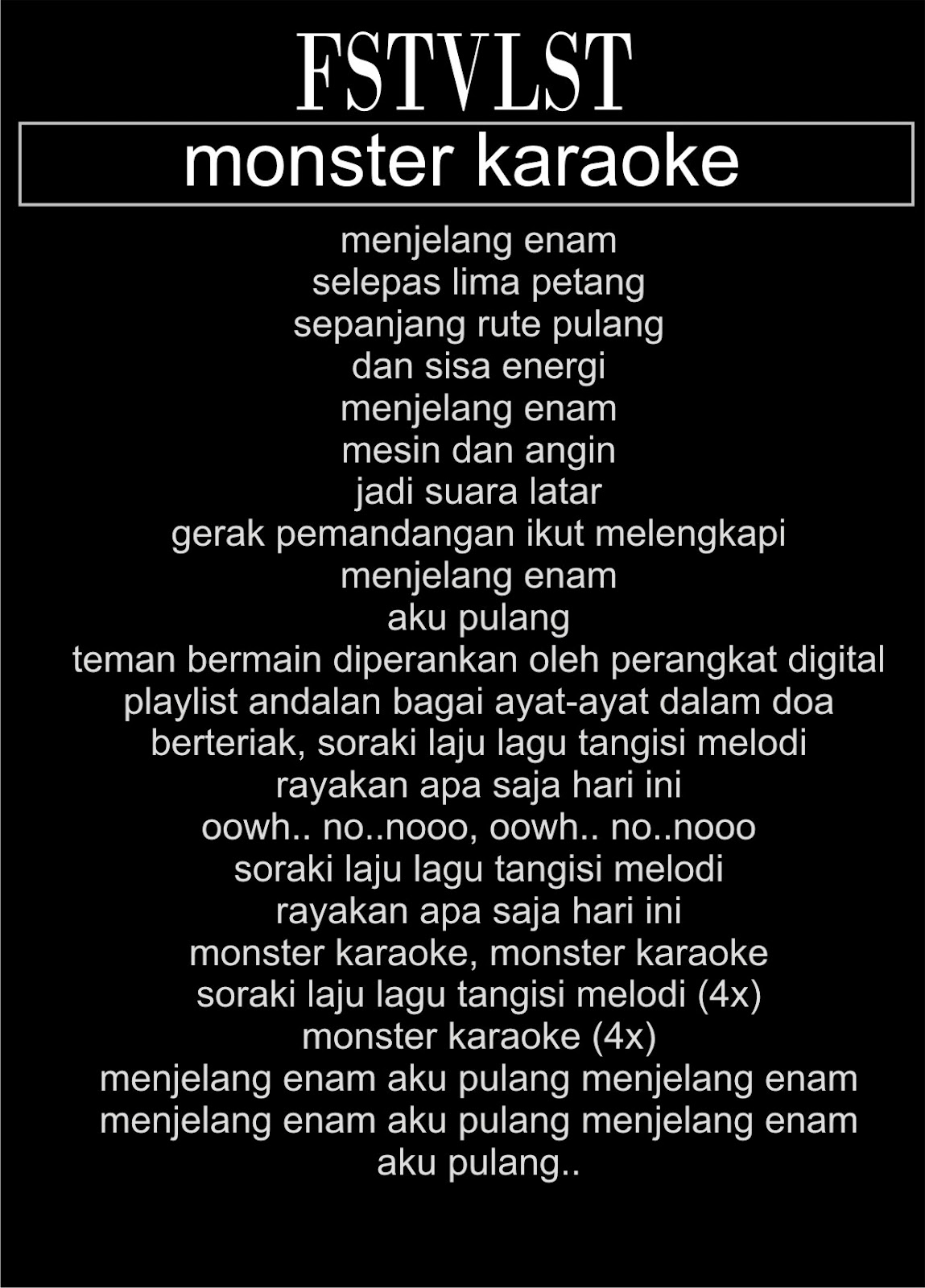 lirik lagu jenny monster karaoke | JAPONG