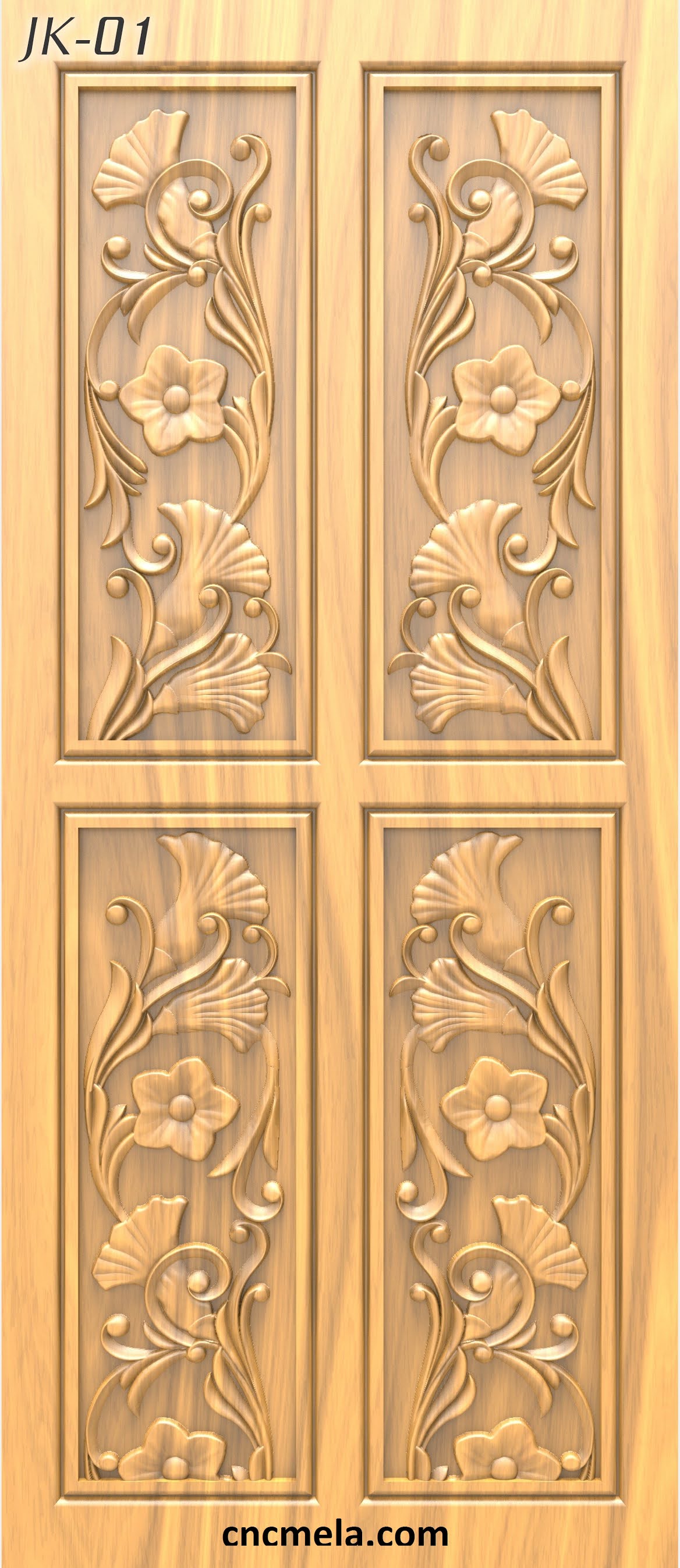 Most Popular Door Design 3D File Free Download For Wood CNC Router JK