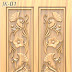 Most Popular Door Design 3D File Free Download For Wood CNC Router JK 01 Wooden Double Door Design