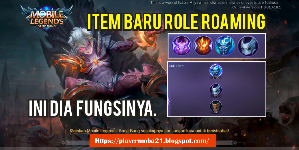Fungsi Item atau Equipment Baru Mobile Legends Role