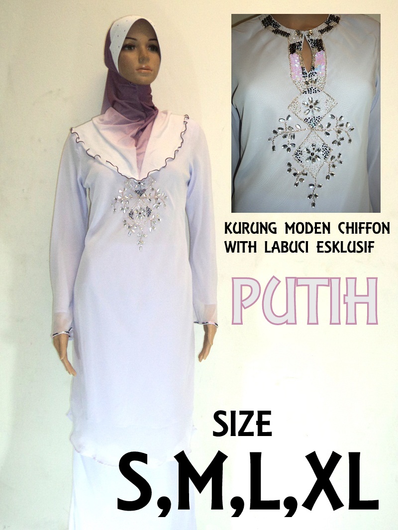 Butik Ameera: Baju kurung moden chiffon labuci