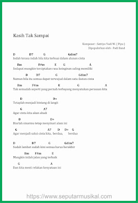 Kasih Tak Sampai Lirik - Indah terasa indah bila kita terbuai dalam