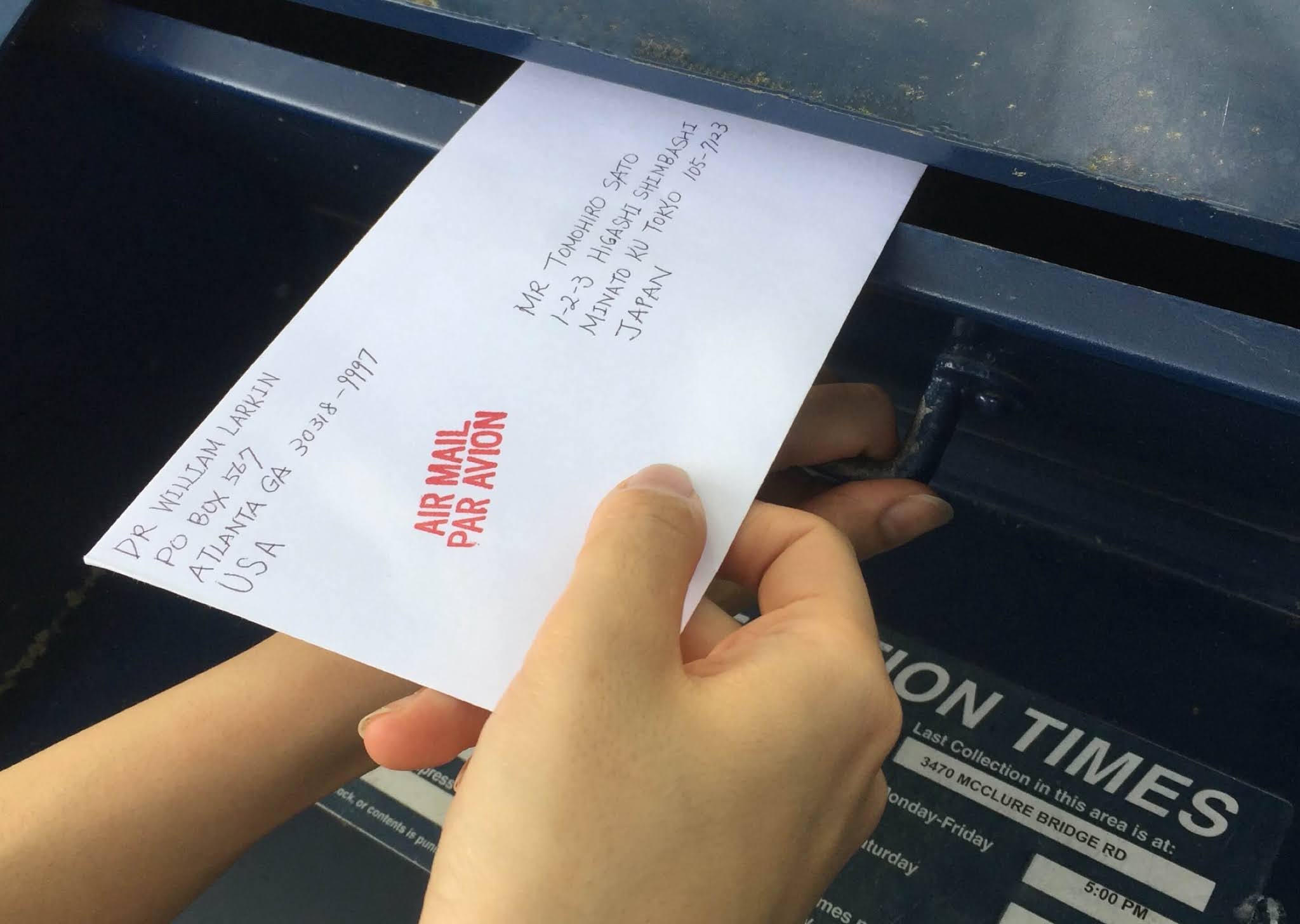 How to send a letter internationally business letter