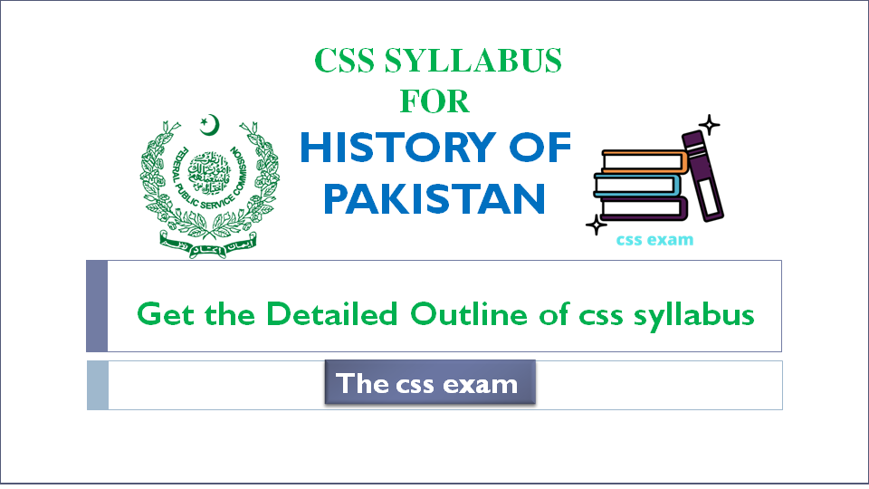 CSS SYLLABUS FOR HISTORY OF PAKISTAN 2021
