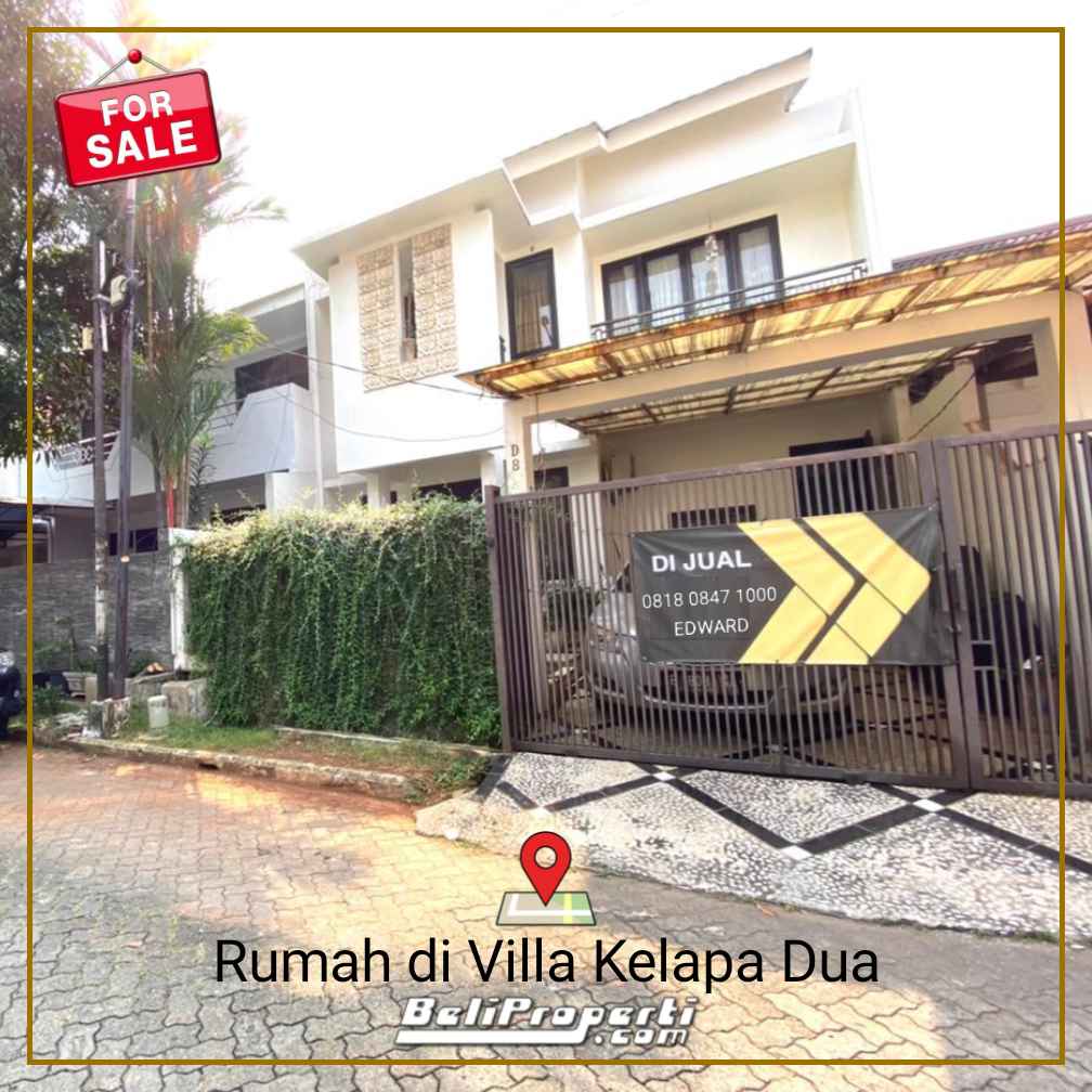 Rumah Dijual di Villa Kelapa Dua ! Bangunan 3 Lantai Murah, Rapih & Terawat Situs Jual Beli