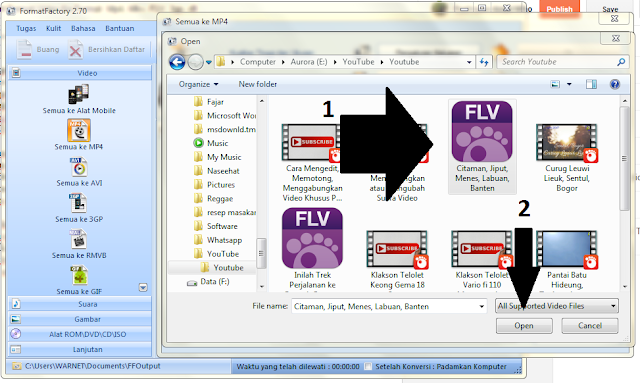 Cara Mengubah / Convert Format Video Ke Format SWF, FLV, MOV, VOB, MPG, MKV, MWV, GIF, RMVB, 3GP,  AVI, MPV