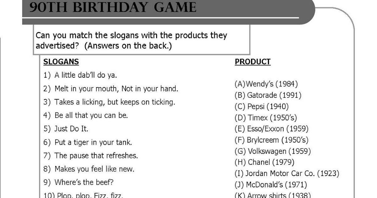 The Party Hostess Advertising Slogans Game the-party-hostess-advertising-slogans-game
