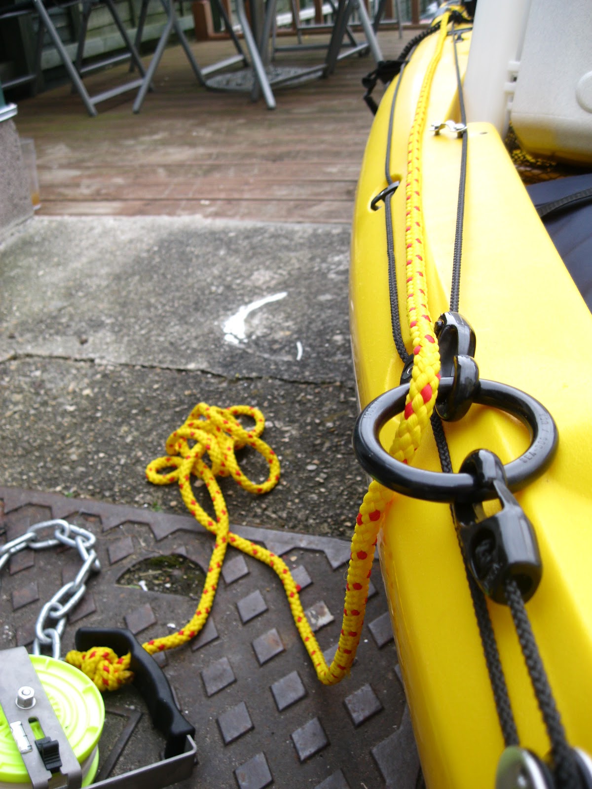 South West Kayak Fishing Anchor Trolley Set Up