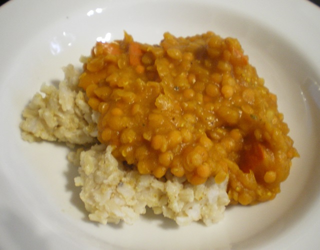 Sekundentakt: Kürbis-Linsen-Curry mit Reis
