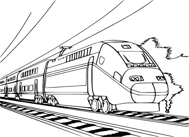 صورة قطار للتلوين
