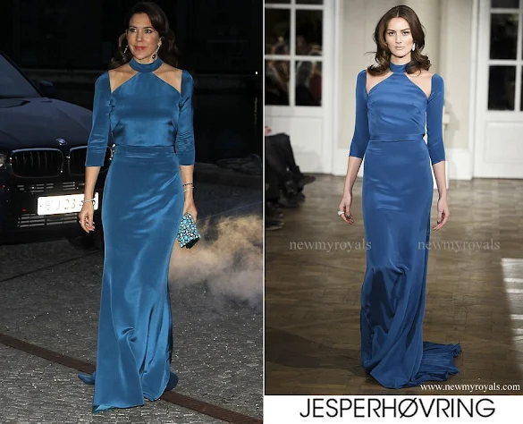 Crown Princess Mary wore a Jesper Høvring Dress from Fall Winter 2016-2017 collection