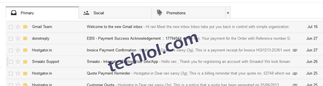 set up a different primary email for gmail