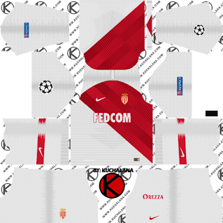 AS Monaco FC 2018/19 UCL Kit - Dream League Soccer Kits