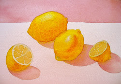 lemons painting watercolor paint painted orange inside salt prism workshop