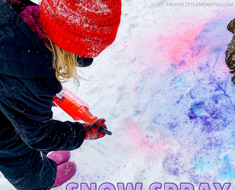 Colourful Snow Spray Paint - Messy Little Monster