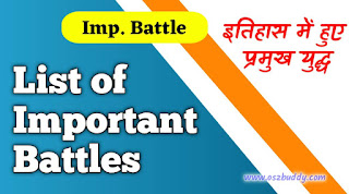 इतिहास के प्रमुख युद्ध [तिथि वार] | Important Battles In History