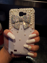 phone nails matching nail beauty case
