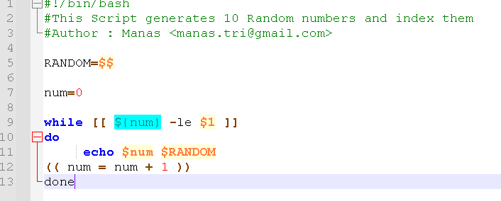 How to Generate Random Numbers in Linux Shell Scripting with an index ...