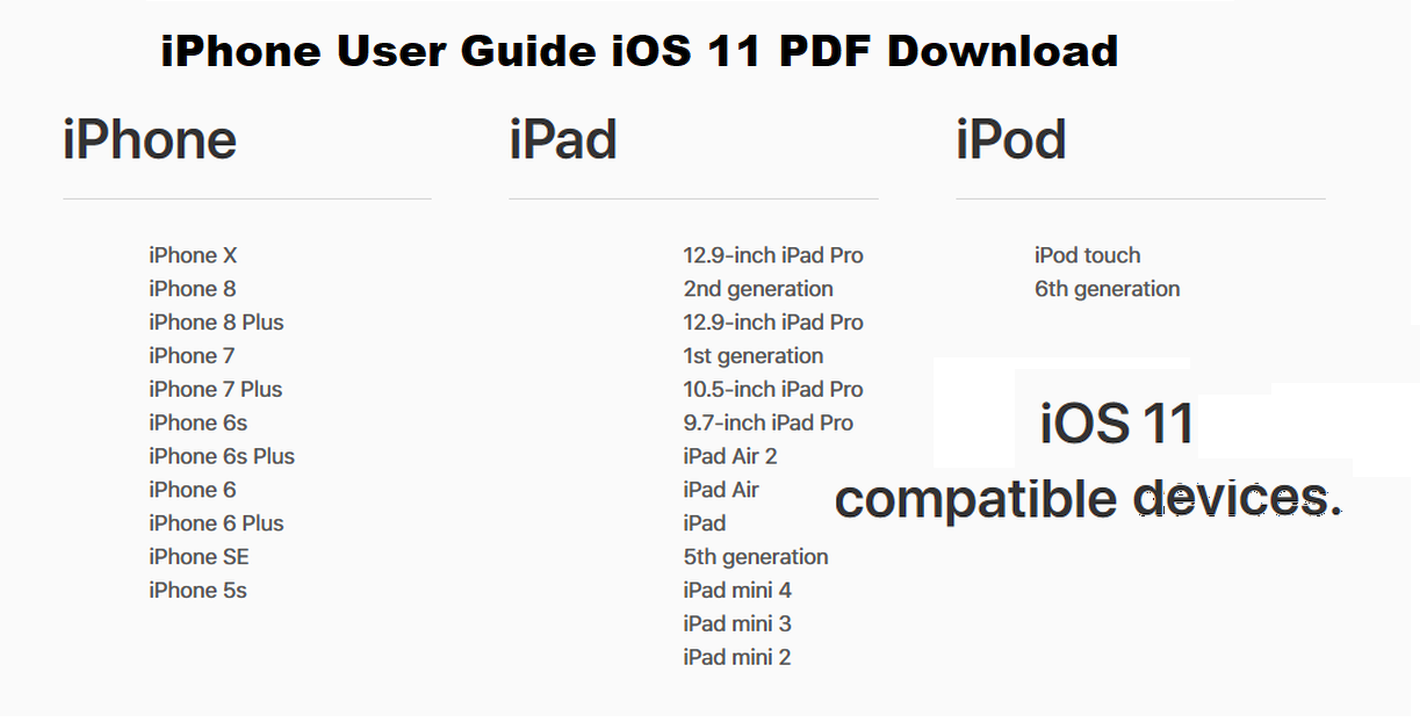 iPhone User Guide for iOS 11 PDF | Manual PDF