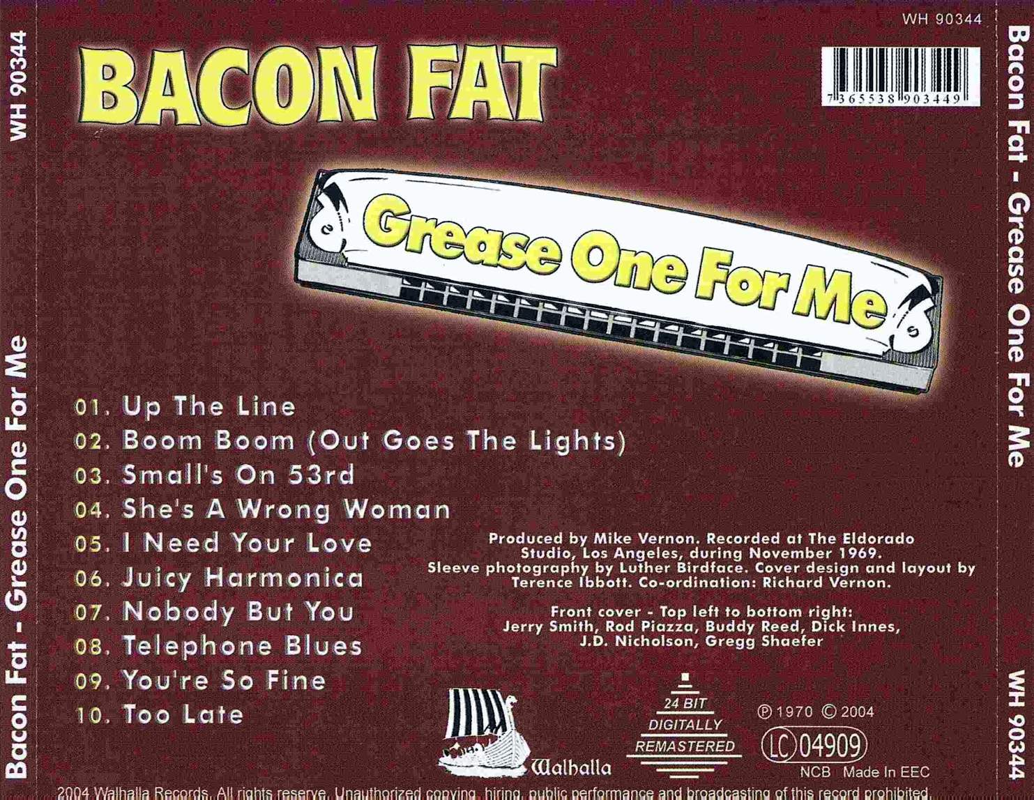 VENENOS DO ROCK BACON FAT Grease One For Me (1969 US Blues)