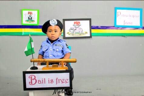 y Adorable photos of one-year-old boy in IGP uniform attract attention of ACP, Abayomi Shogunle