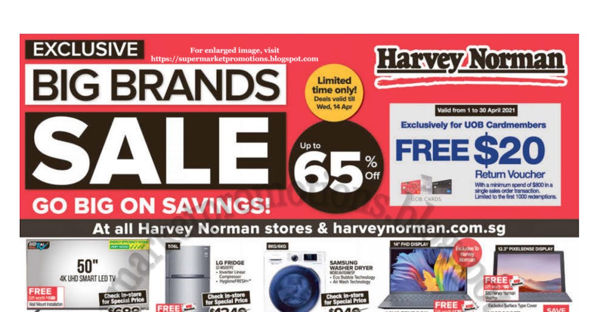 Harvey Norman Exclusive Big Brands Sale 09 14 April 2021