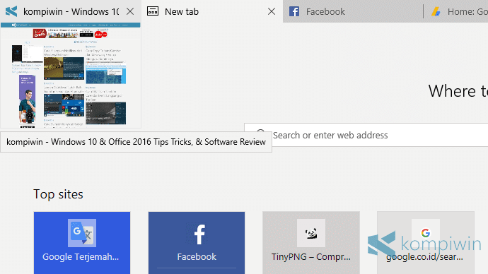 cara matikan tab preview di microsoft edge