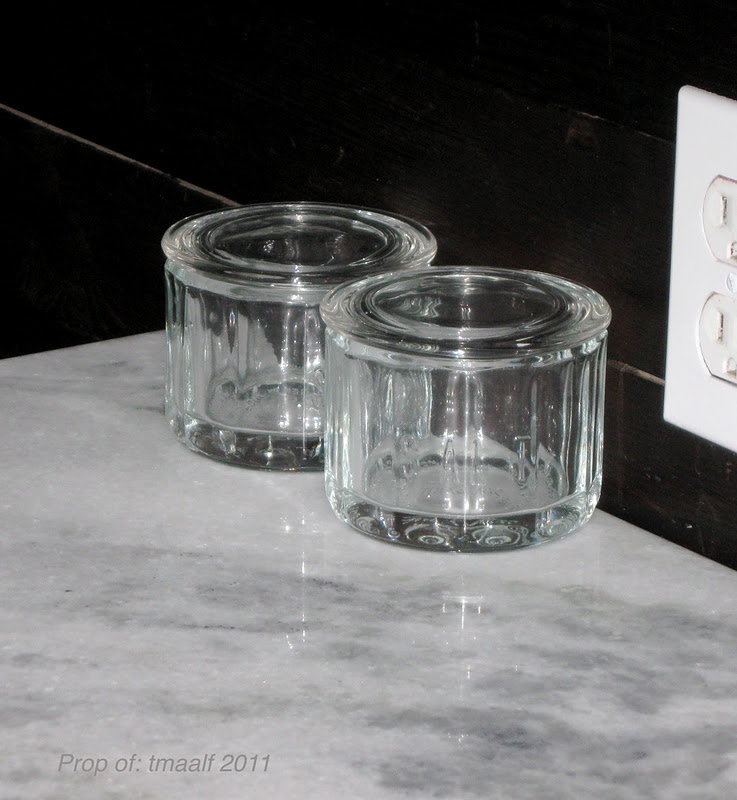 Two Men and a Little Farm RETRO GLASS SALT CELLAR WITH LID