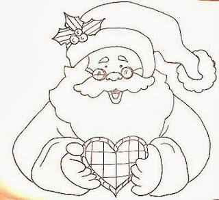 desenho de papai noel para pintar