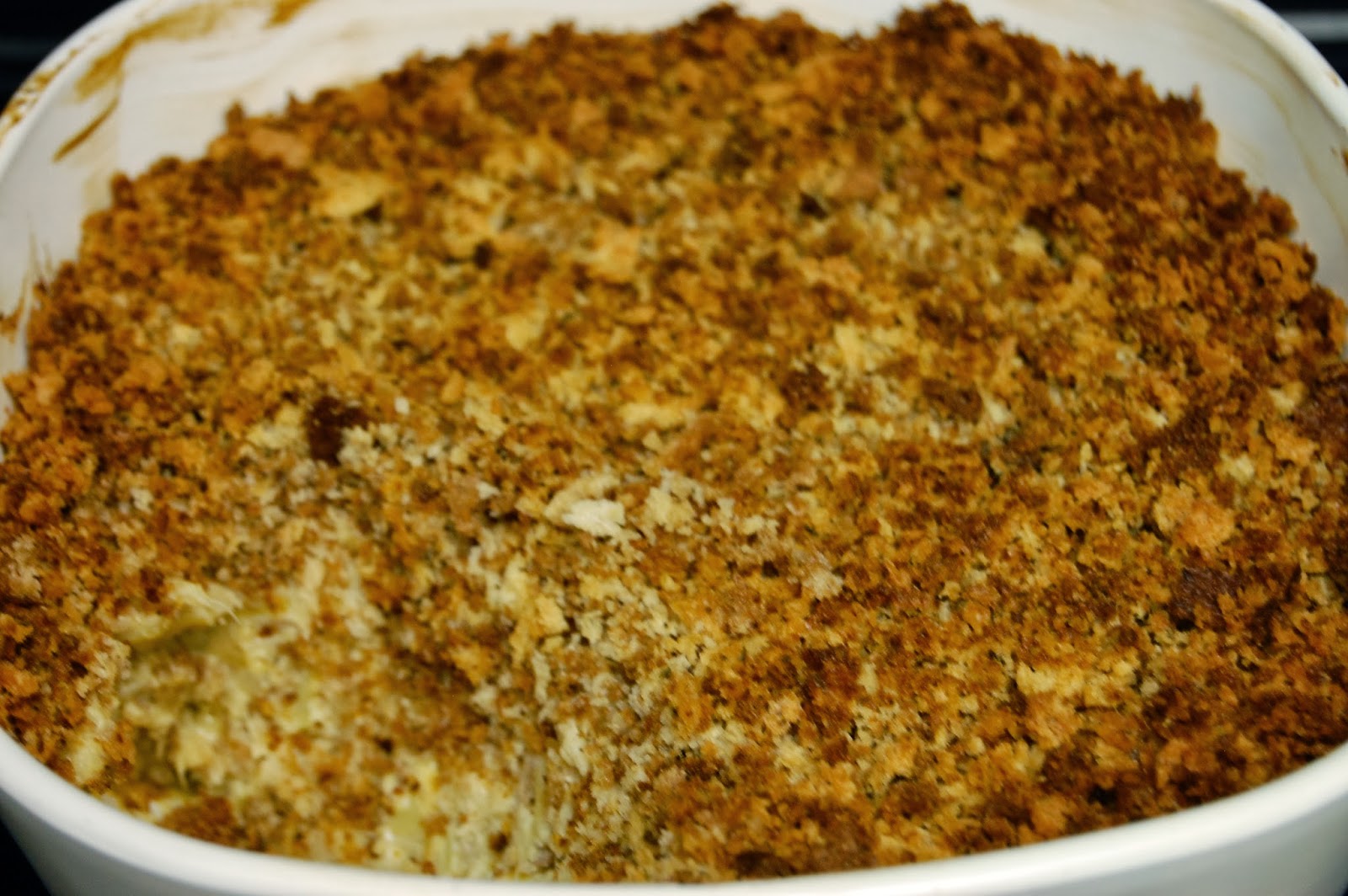 Yum, Let's Eat! Squash Casserole with Sour Cream and Stuffing Mix