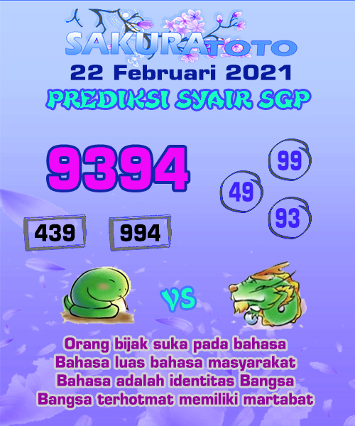 Prediksi Togel Sgp Senin 22 Februari 2021 Bocoran Sgp Prediksi Jp