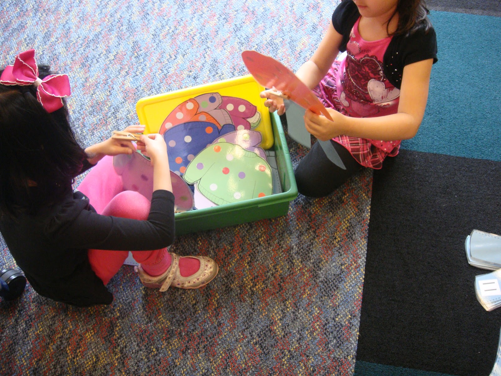 Kath is Math...and Science in Preschool Clotheslines in the classroom