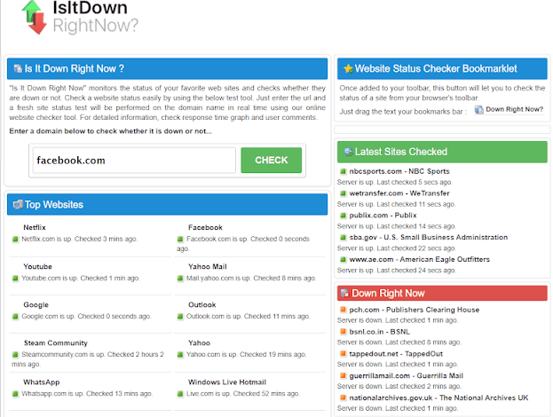 isitdownrightnow isitdownrightnow (Useful Websites)